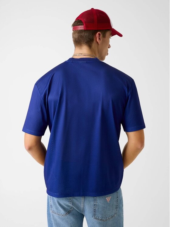 Guess Jeans Guess Jeans T-Shirt 182493 Modrá Classic Fit