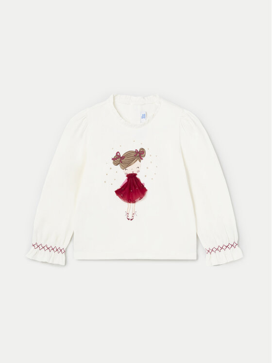 Mayoral Bluzka 2048 Écru Regular Fit