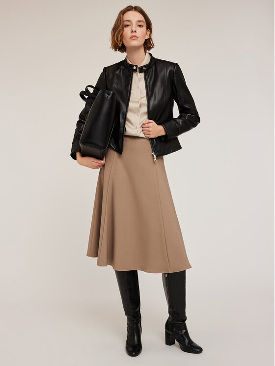 Motivi Motivi Gonna midi 1180Q001016N022 Écru Flared Fit