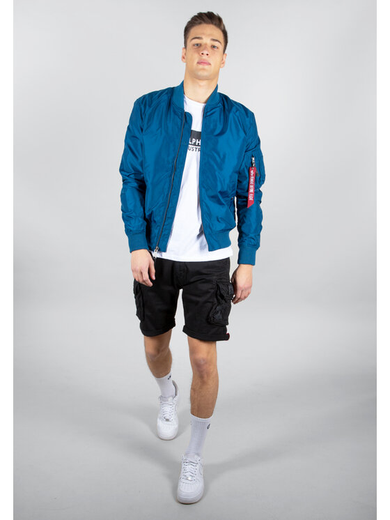 Alpha Industries Alpha Industries Kurtka bomber MA-1 TT Light Bomber Jacket Niebieski Slim Fit