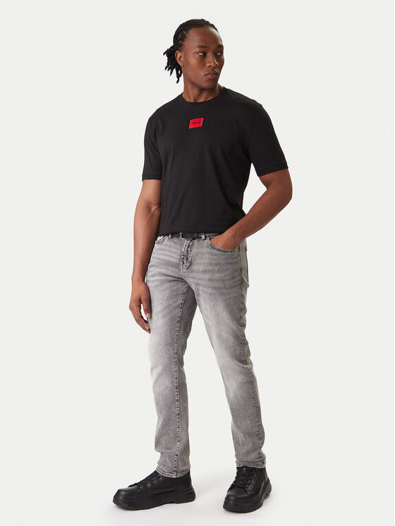 HUGO Hugo Tričko Diragolino212 50447978 Čierna Regular Fit