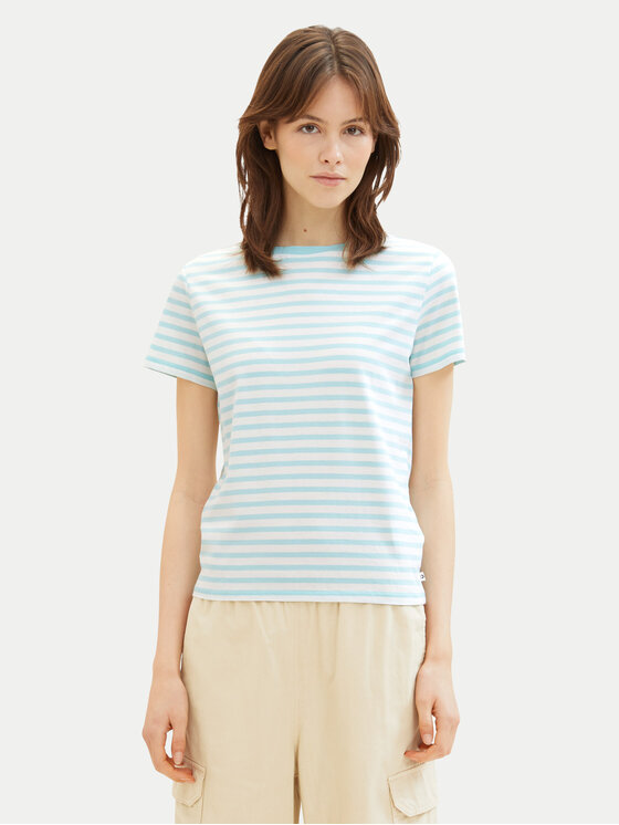 Tom Tailor Denim Tricou 1035867 Verde Boxy Fit