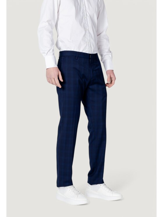 Antony Morato Antony Morato Spodnie garniturowe BONNIE SLIM FIT GALLES PATTERN Niebieski Slim Fit