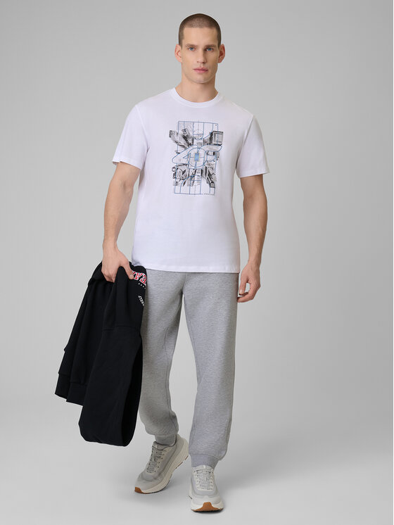 4F 4F T-Shirt CITY Biały Regular Fit