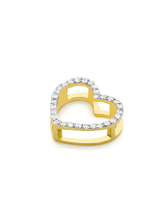 Fugart Fugart Naszyjnik Zawieszka z żółtego złota z brylantami 0.15 ct FS027-585-B0.15 Złoty
