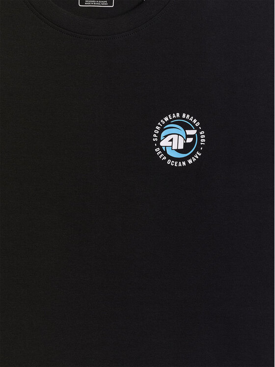 4F 4F T-Shirt SUMMER CODE Czarny Regular Fit