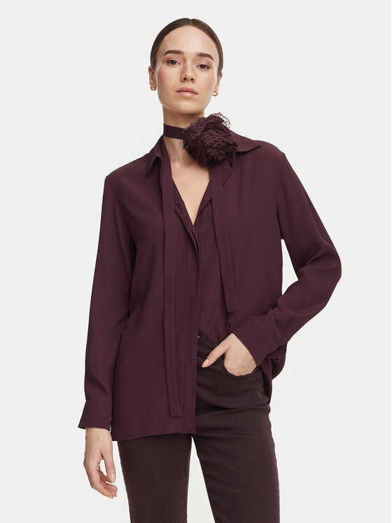 Marella Marella Koszula Orca 2623116041 Bordowy Regular Fit