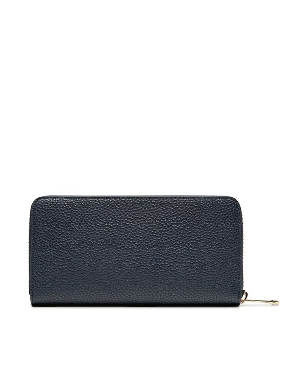 Tommy Hilfiger Tommy Hilfiger Velika ženska denarnica Emblem AW0AW15181 Mornarsko modra