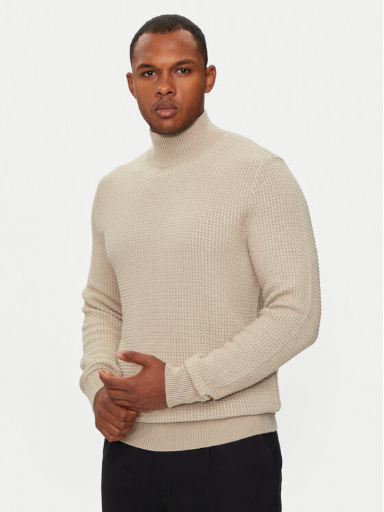 BOSS Boss Rollkragenpullover H-Emaurelio 50526833 Beige Regular Fit