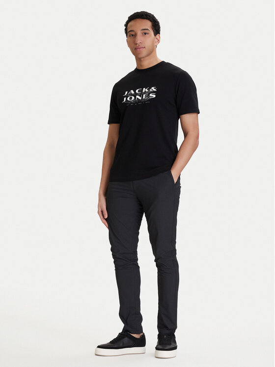 Jack & Jones Jack & Jones T-Shirt Fusion 12289880 Czarny Regular Fit