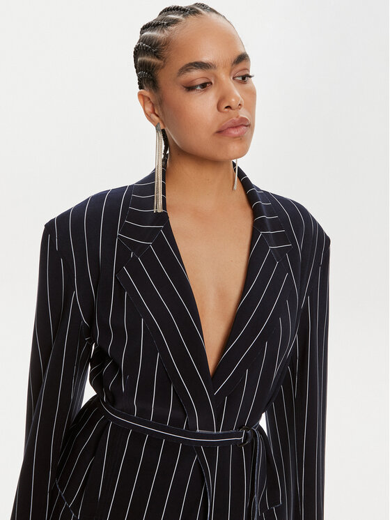 NORMA KAMALI NORMA KAMALI Marynarka KK1244PL158642 Granatowy Oversize