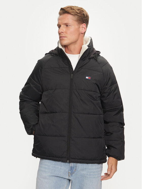 Tommy Jeans Zimné bundy DM0DM20003 Čierna Relaxed Fit