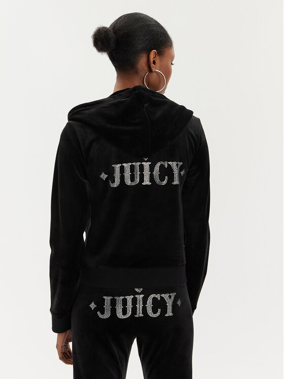 Juicy Couture Juicy Couture Mikina Rodeo Robertson JCBAS223822 Černá Slim Fit