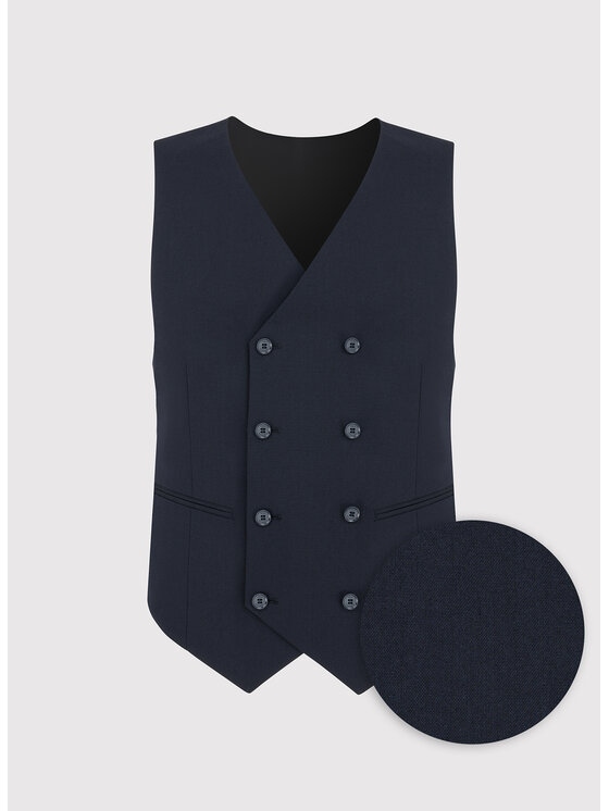 Pako Lorente Pako Lorente Kamizelka P25SF-8X-001 Granatowy Slim Fit