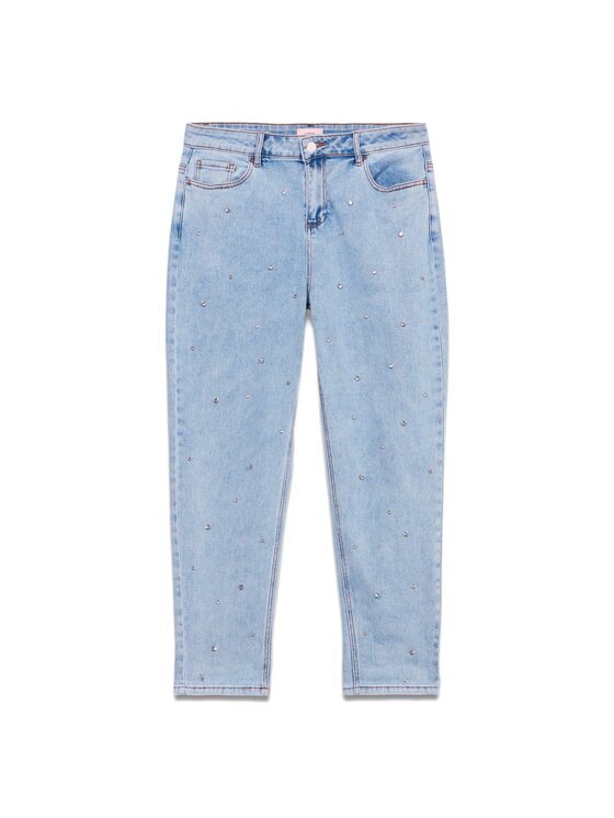 Oltre Oltre Jeans P543R008383N004 Turchese Boy Fit