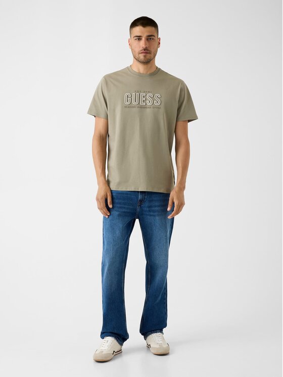 Guess Guess T-Shirt 177041 Zielony Classic Fit