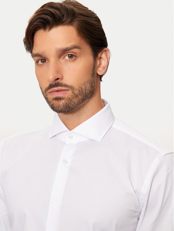 BOSS Boss Cămașă H-Hank 50519935 Alb Slim Fit
