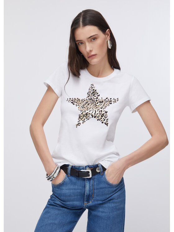 Liu Jo Liu Jo T-Shirt WA6493JS923P9656 Biały Regular Fit