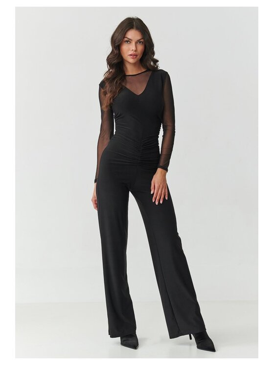 Makadamia Makadamia Kombinezon M904 Czarny Slim Fit