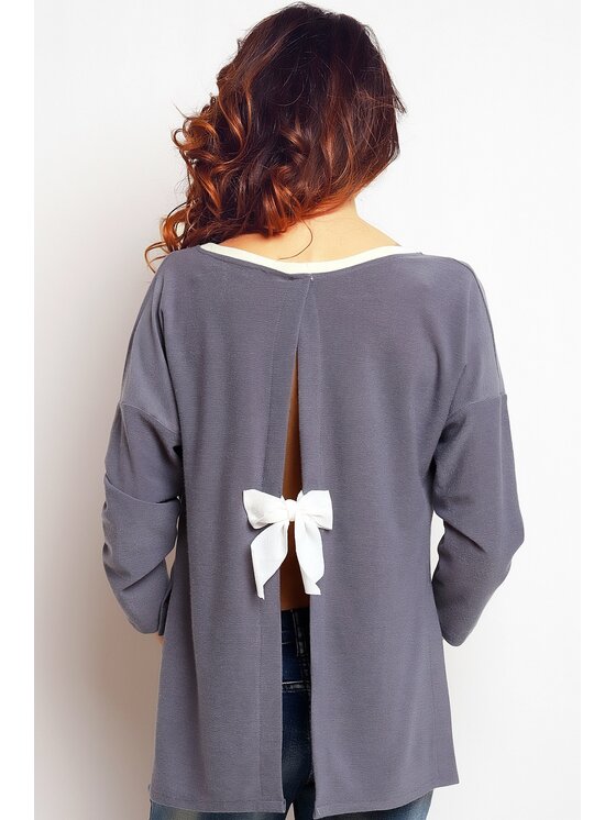 Infinite You Infinite You Bluzka M087 Szary Basic Fit