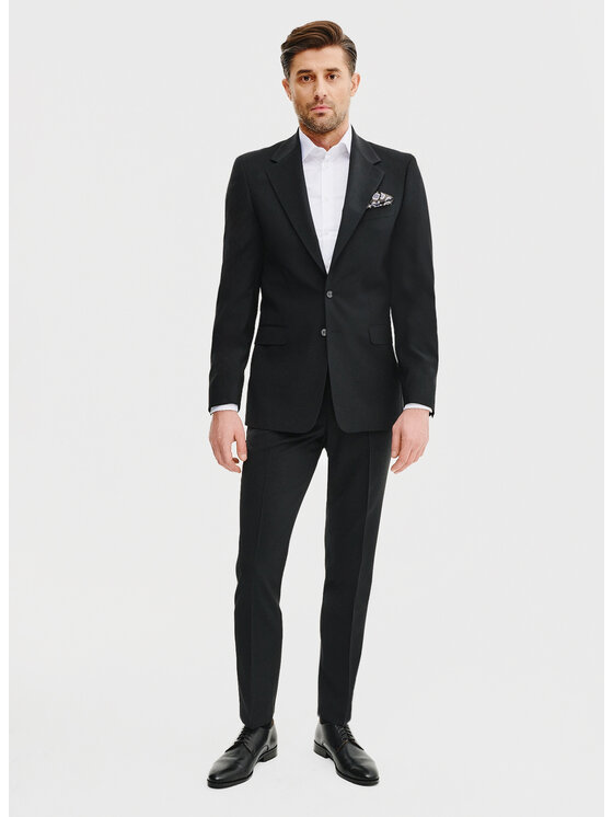 Pako Lorente Pako Lorente Marynarka P25SP-3G-029 Czarny Slim Fit