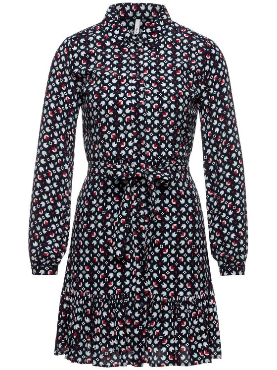 Pepe Jeans Pepe Jeans Košeľové šaty Vera PL952540 Čierna Regular Fit