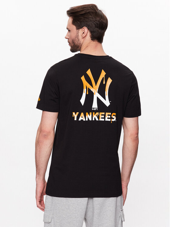 New Era New Era Тишърт New York Yankees MLB Drip Logo 60332179 Черен Regular Fit