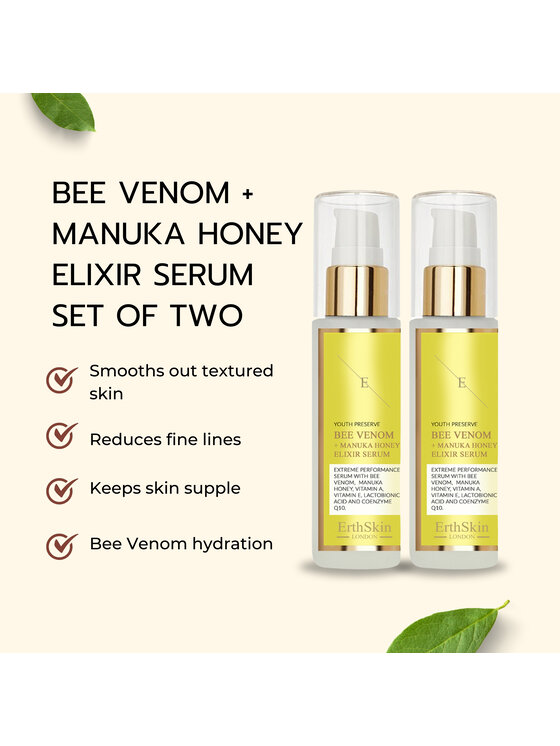 Erthskin London Erthskin London 2x Jad Pszczeli + Eliksir Miodu Manuka Serum