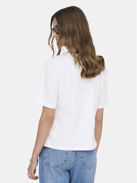 ONLY ONLY Тишърт Susan 15372179 Бял Regular Fit