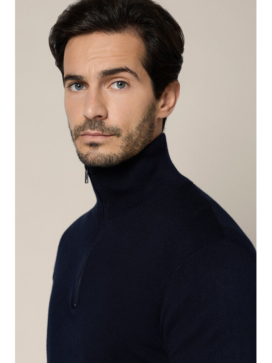 Lancerto Lancerto Sweter Lucan SW073225000075 Granatowy Regular Fit