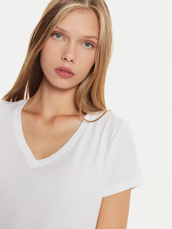 LAUREN RALPH LAUREN LAUREN RALPH LAUREN T-Shirt ILN62373 Biały Regular Fit