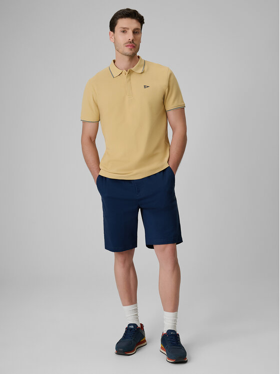 4F 4F Polo LAKESIDE ESCAPE Beżowy Regular Fit