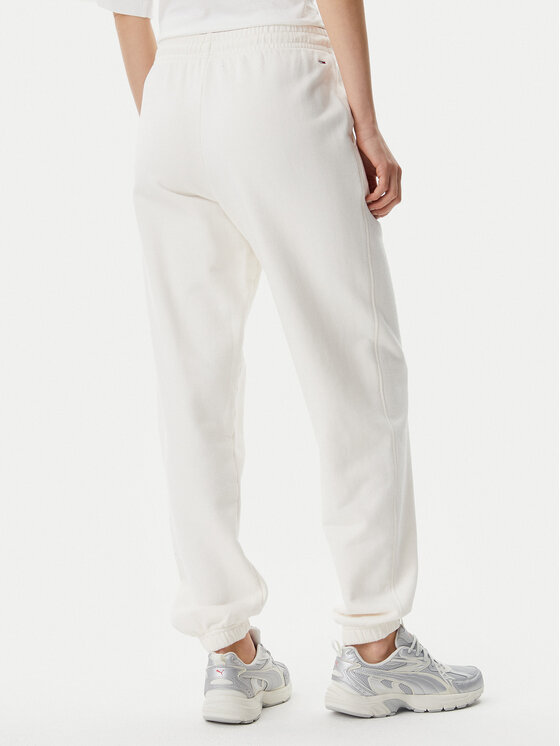Tommy Jeans Tommy Jeans Долнище анцуг Script DW0DW20670 Екрю Relaxed Fit