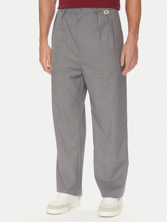 Kappa Bavlnené nohavice 62131TW 04Y Sivá Regular Fit