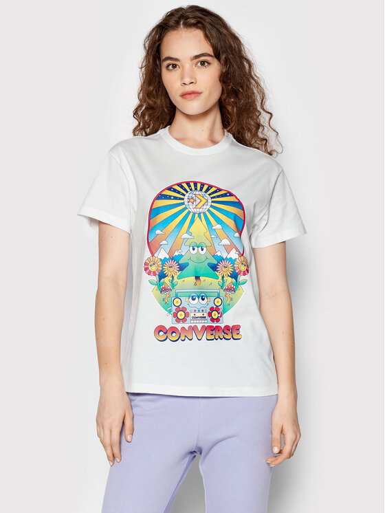 Converse T-shirt Nature Party Graphic 10024245-A02 Bijela Standard Fit