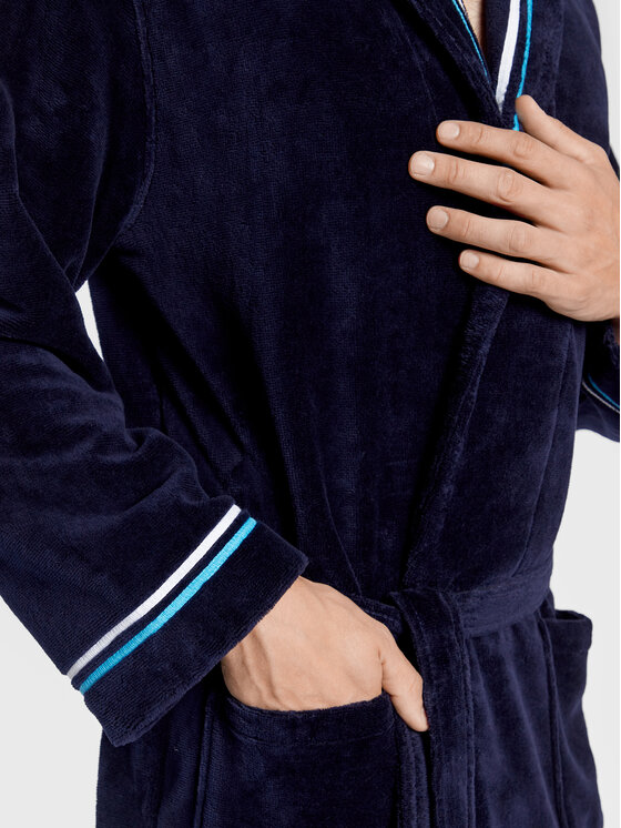HOM HOM Bademantel Transat 402443 Dunkelblau