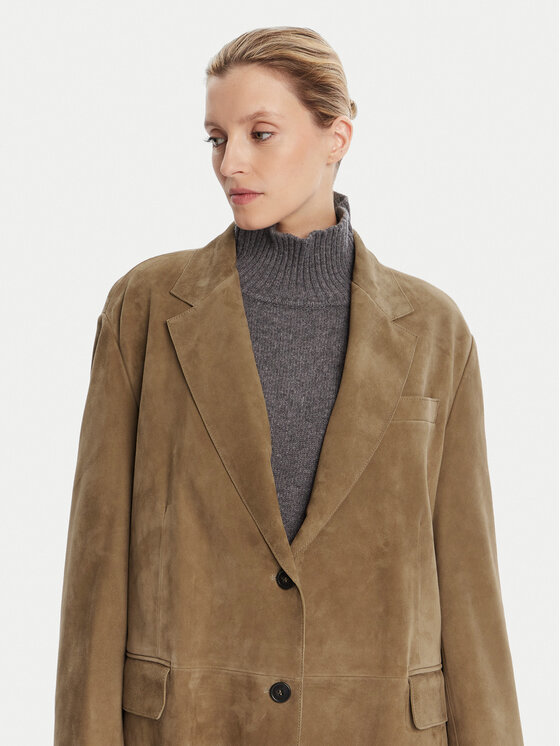 Weekend Max Mara Weekend Max Mara Bőrkabát Rolanda 2525446071650 Barna Oversize