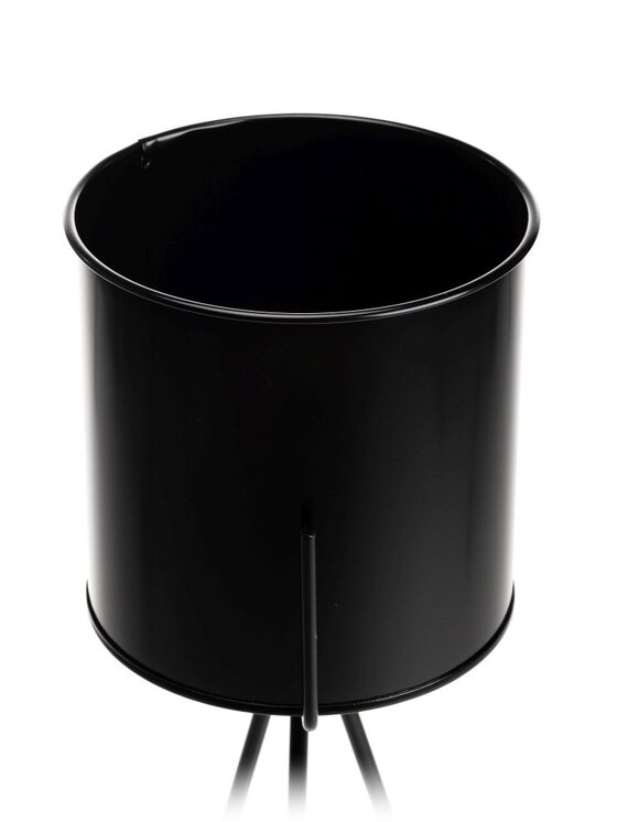 MIAhome MIAhome Kwietnik metalowy z osłonką 65 cm Czarny