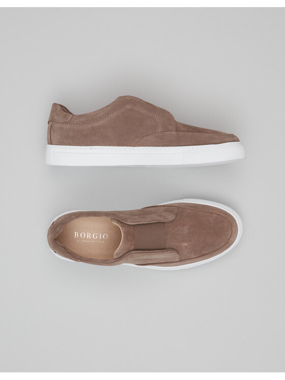 Borgio Borgio Sneakersy F503_zamsz_bez Beżowy