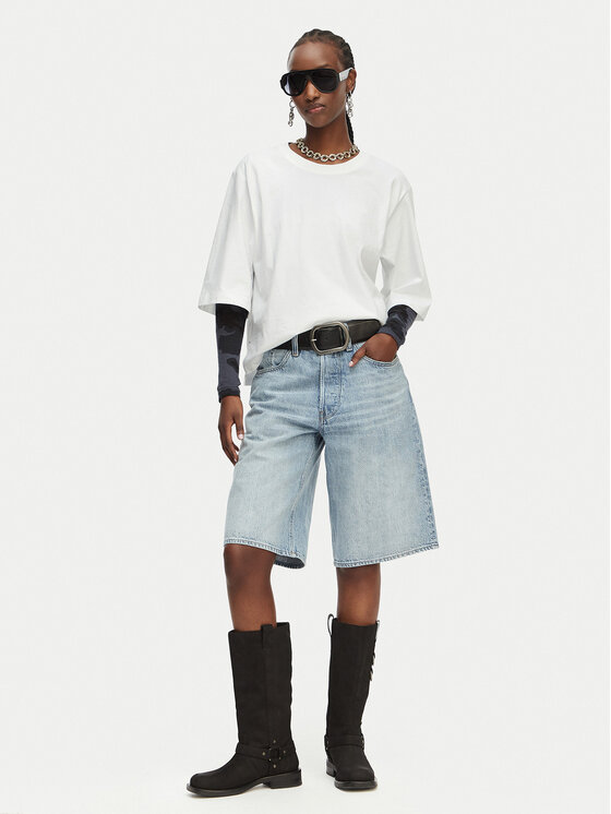 G-Star Raw G-Star Raw Džinsiniai šortai Clean Edge D28383-E352 Šviesiai mėlyna Wide Fit