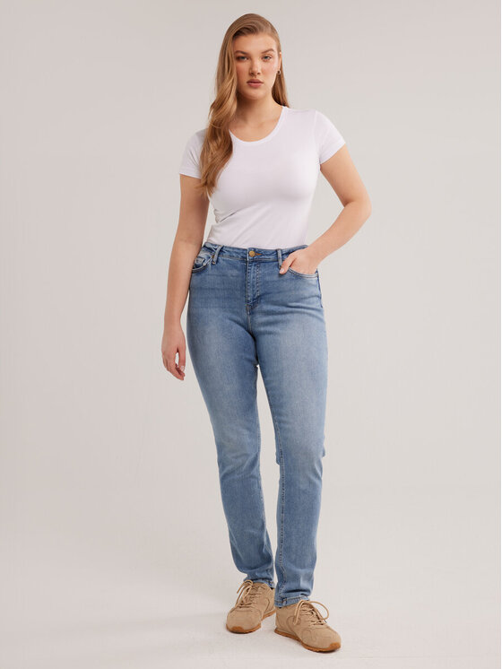BIG STAR BIG STAR Jeansy KATRINA_HIGH_WAIST_355_190 Niebieski Slim Fit