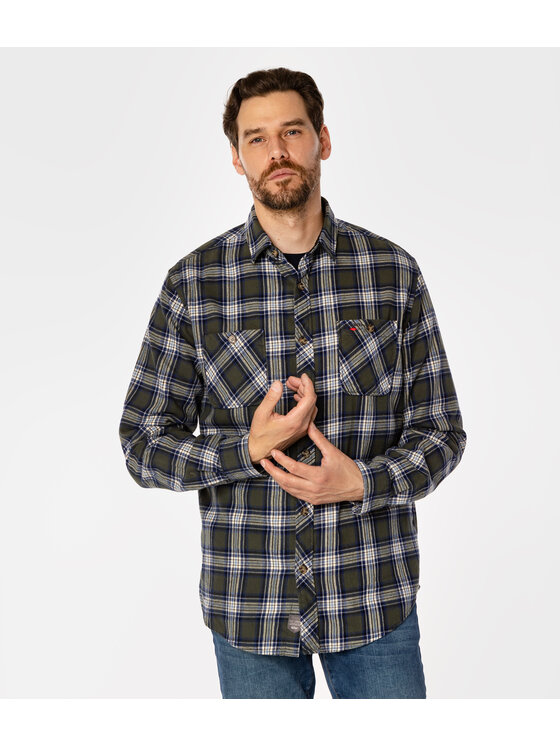 Lee Cooper Lee Cooper Koszula WESLEY Zielony Regular Fit