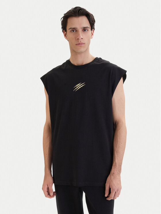 Plein Sport Plein Sport Tank top PAEC MRK0104 STE001N Negru Regular Fit