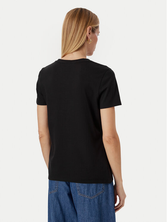 Tommy Hilfiger Tommy Hilfiger Marškinėliai Heritage C-Nk WW0WW31999 Juoda Regular Fit