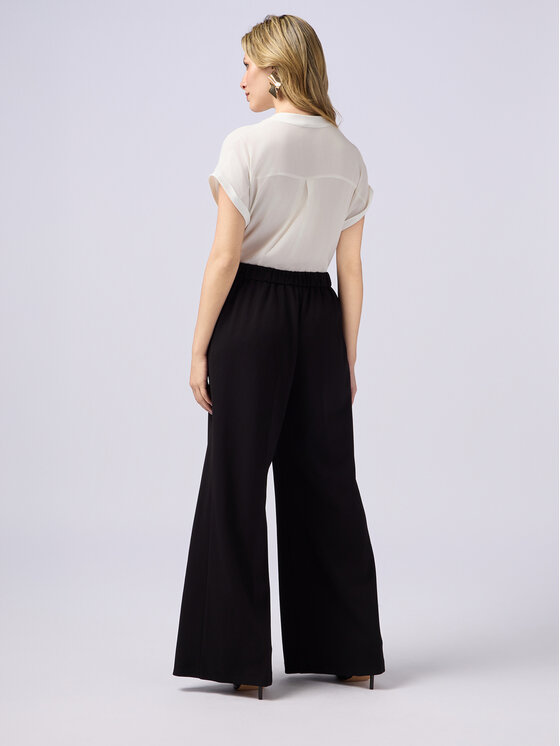 Oltre Oltre Pantaloni di tessuto P237J002251N033 Nero Baggy Fit