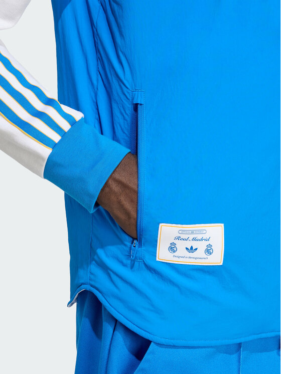 adidas adidas Kamizelka Originals Real Madrid Błękitny Regular Fit