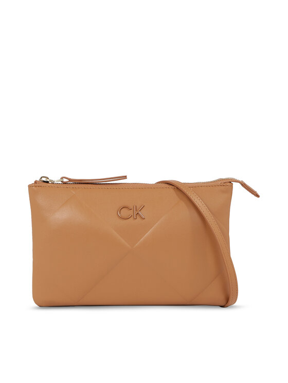 Calvin Klein Torbica Re-Lock Quilt Crossbody K60K611042 Smeđa