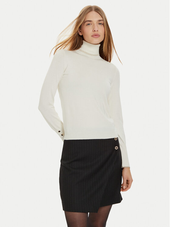Liu Jo Liu Jo Rollkragenpullover WF4008 MS49I Écru Regular Fit