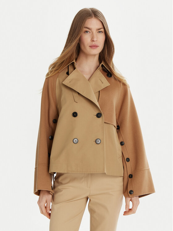 Weekend Max Mara Weekend Max Mara Trench Bazar 2515081041 Beige Relaxed Fit