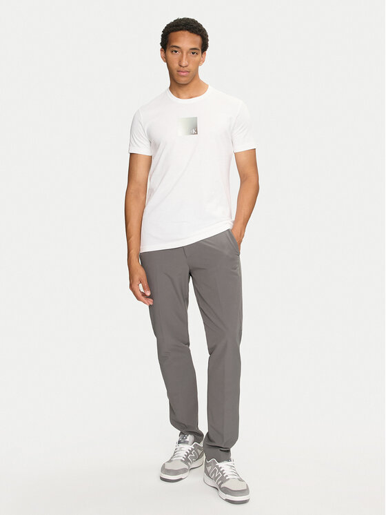 Calvin Klein Jeans Calvin Klein Jeans T-shirt Metallic Box J30J325686 Bijela Slim Fit